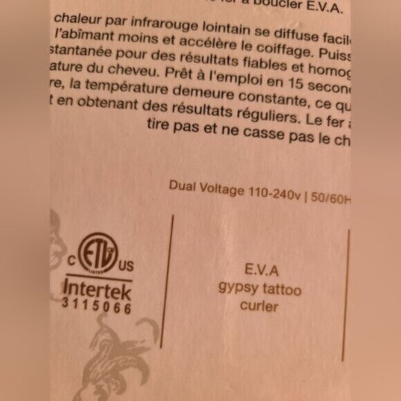E.V.A NYC Brand New in Box Tourmaline Curling Wand Curler Hair Styling Tool Iron - Picture 13 of 13